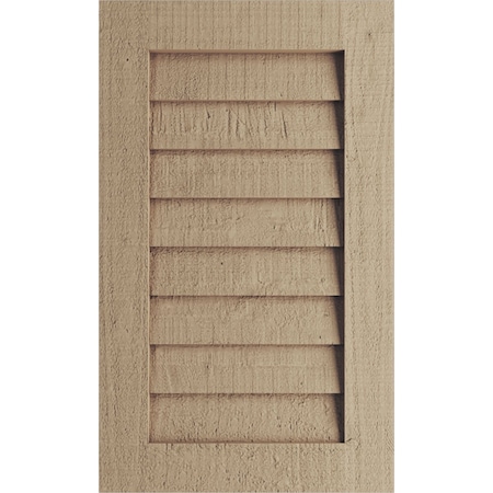 Timberthane Rough Cedar Vertical Faux Wood Non-Functional Gable Vent, Primed Tan, 34W X 18H